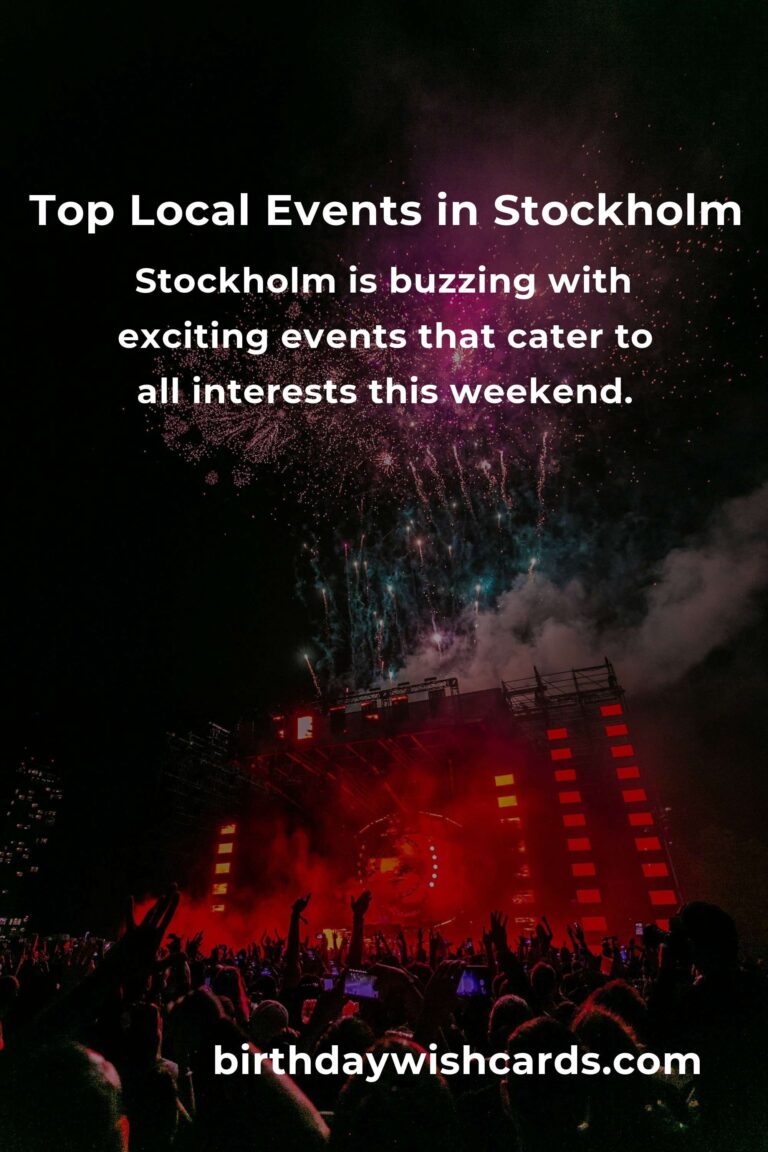 Discover the Top Local Events in Stockholm This Weekend