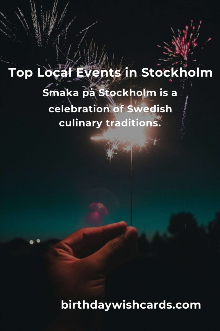 Discover the Top Local Events in Stockholm This Weekend