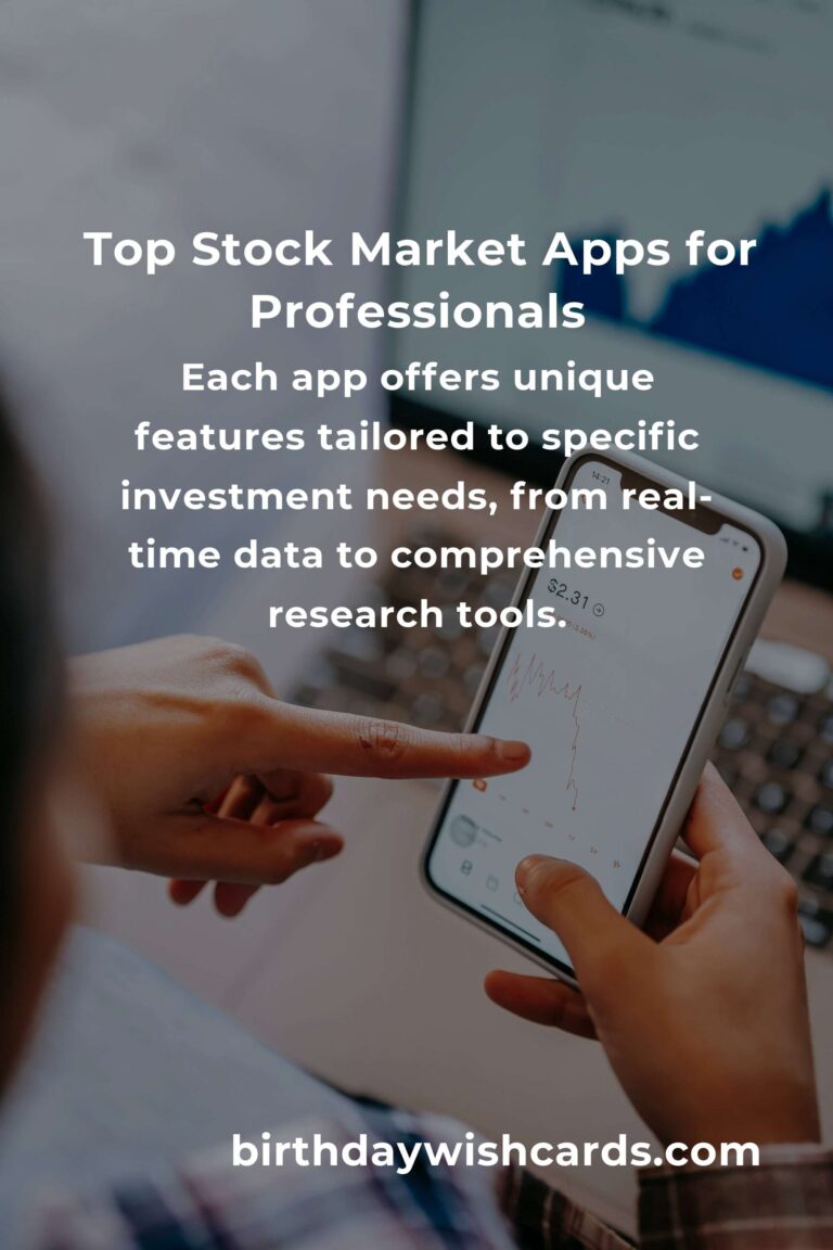 Discovering the Best Stock Market Apps for Professionals: A Journey to Informed Investing