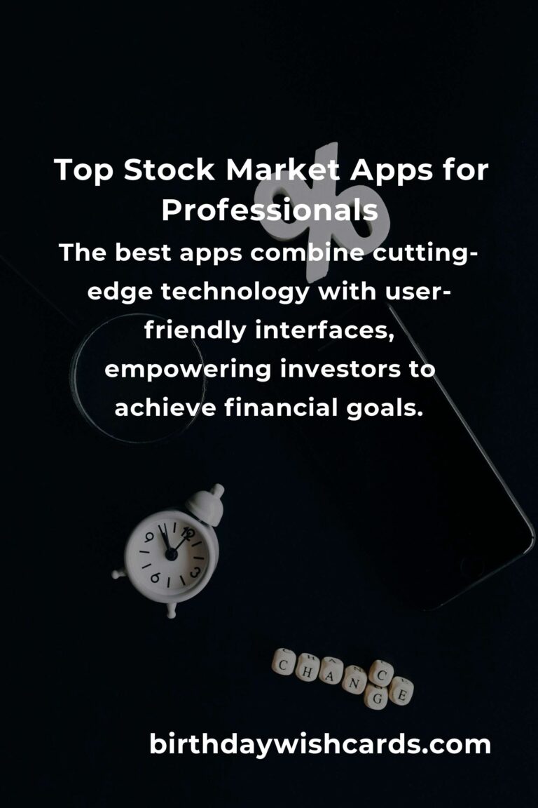Discovering the Best Stock Market Apps for Professionals: A Journey to Informed Investing
