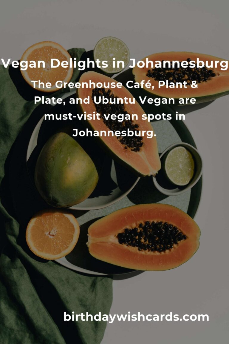 Discovering the Heartfelt Flavors of Vegan Meals in Johannesburg for 2025