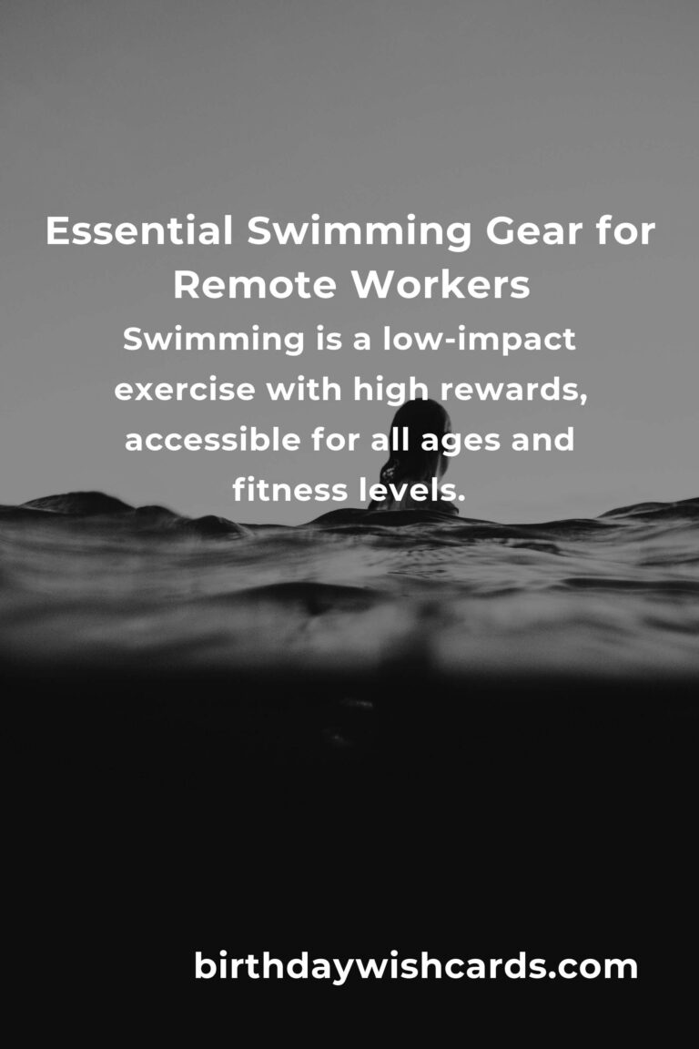 Dive Deep into Wellness: The Ultimate Swimming Equipment Guide for Remote Workers