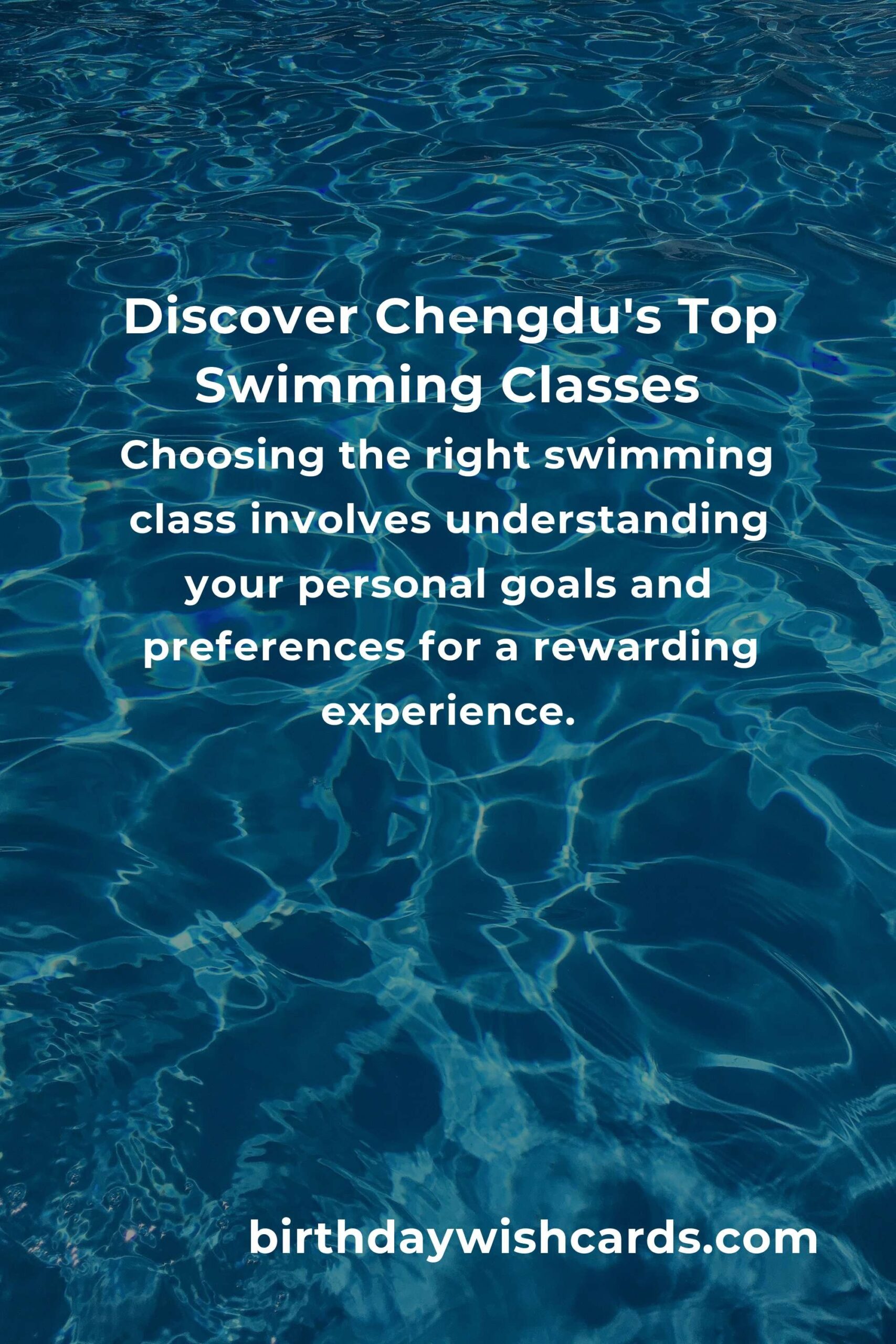 Dive into 2025: Discover the Best Swimming Classes in Chengdu