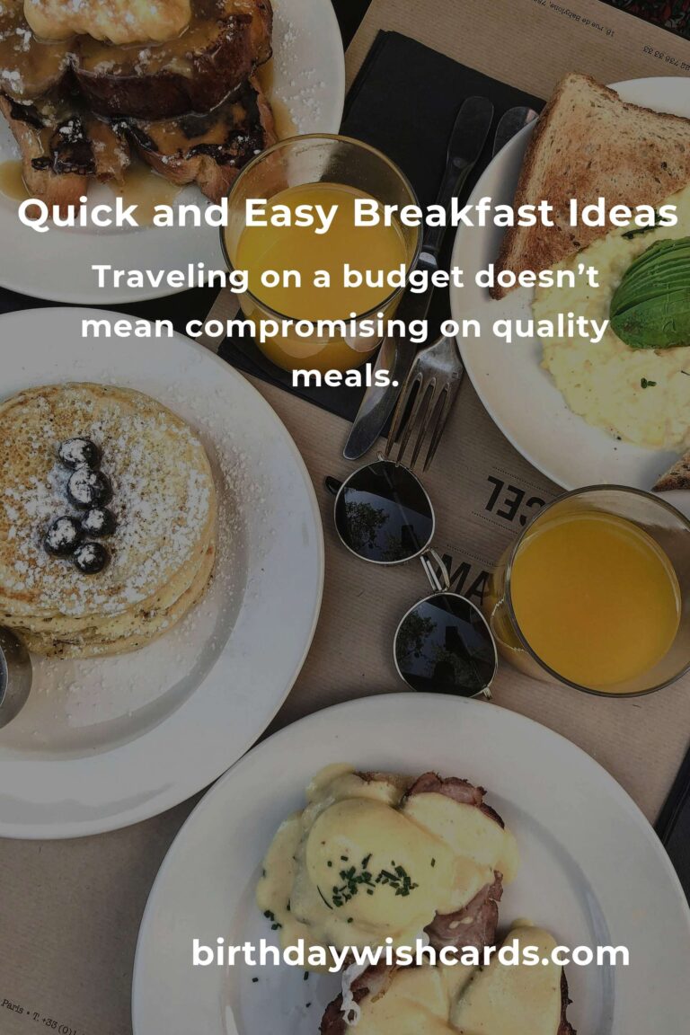 Easy Breakfast Recipes for Busy Budget Travelers