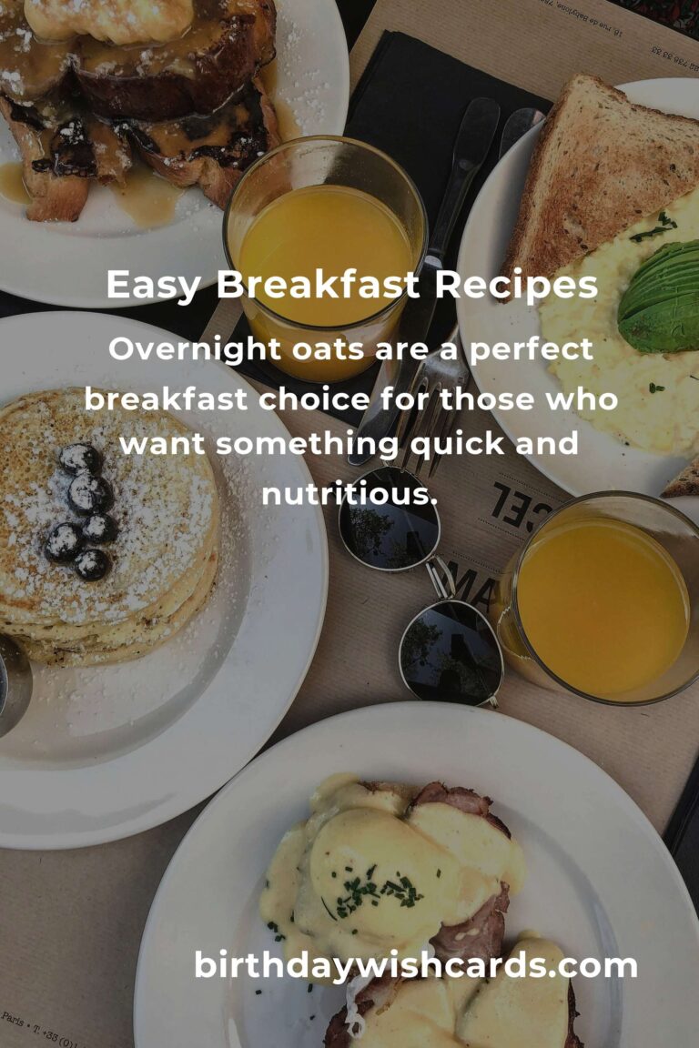 Easy Breakfast Recipes for Busy Retirees