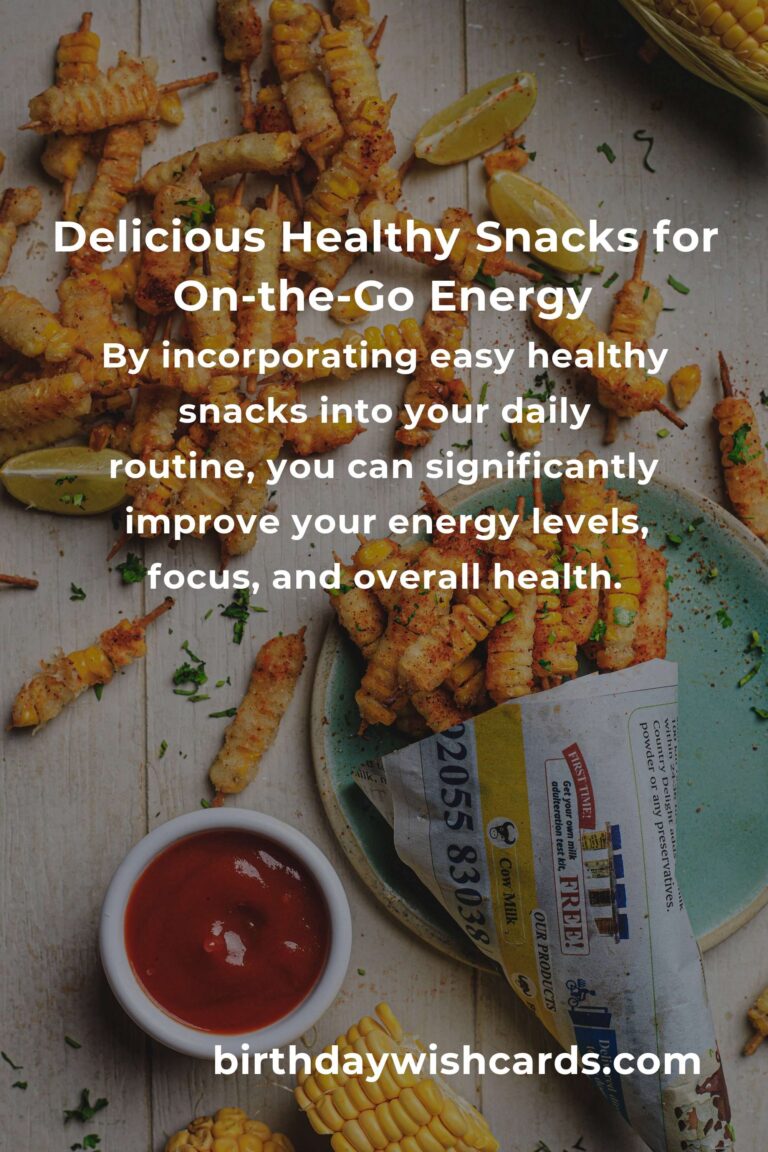 Easy Healthy Snacks for Busy Professionals: Boost Your Energy on the Go