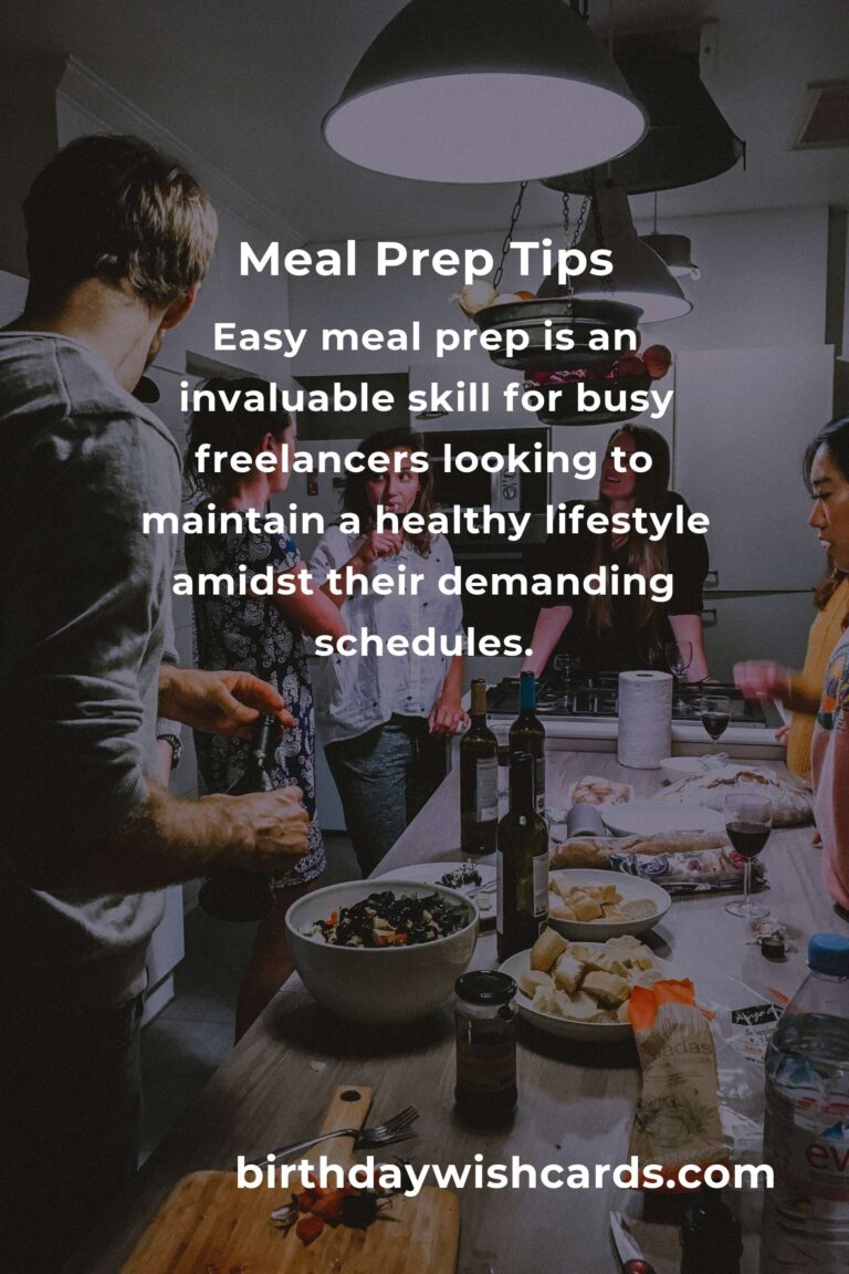 Easy Meal Prep Strategies for Busy Freelancers