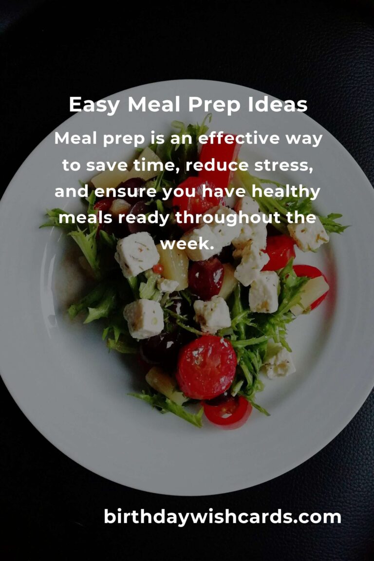 Easy Meal Prep Tips for Busy Food Lovers