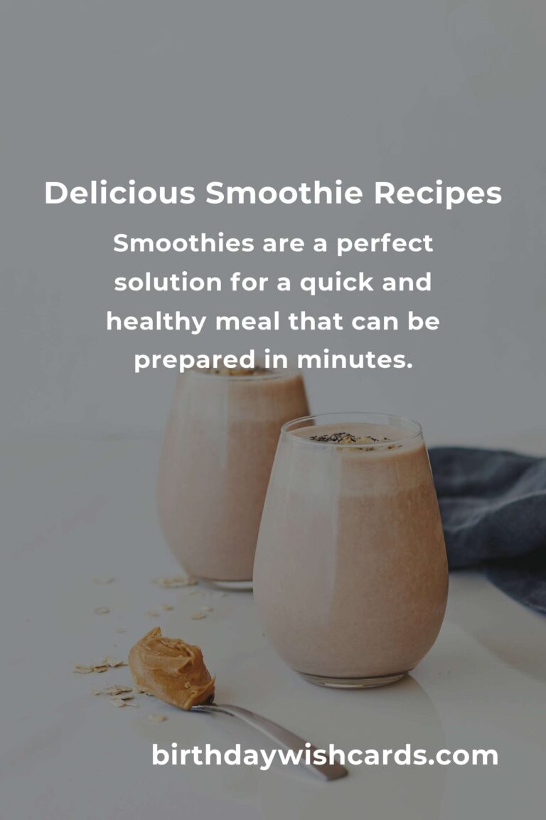 Easy Smoothie Recipes for Busy Remote Workers