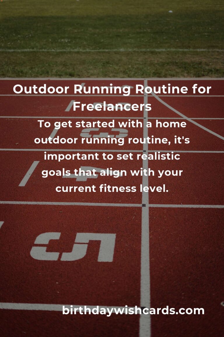 Effective Home Outdoor Running Routine for Freelancers