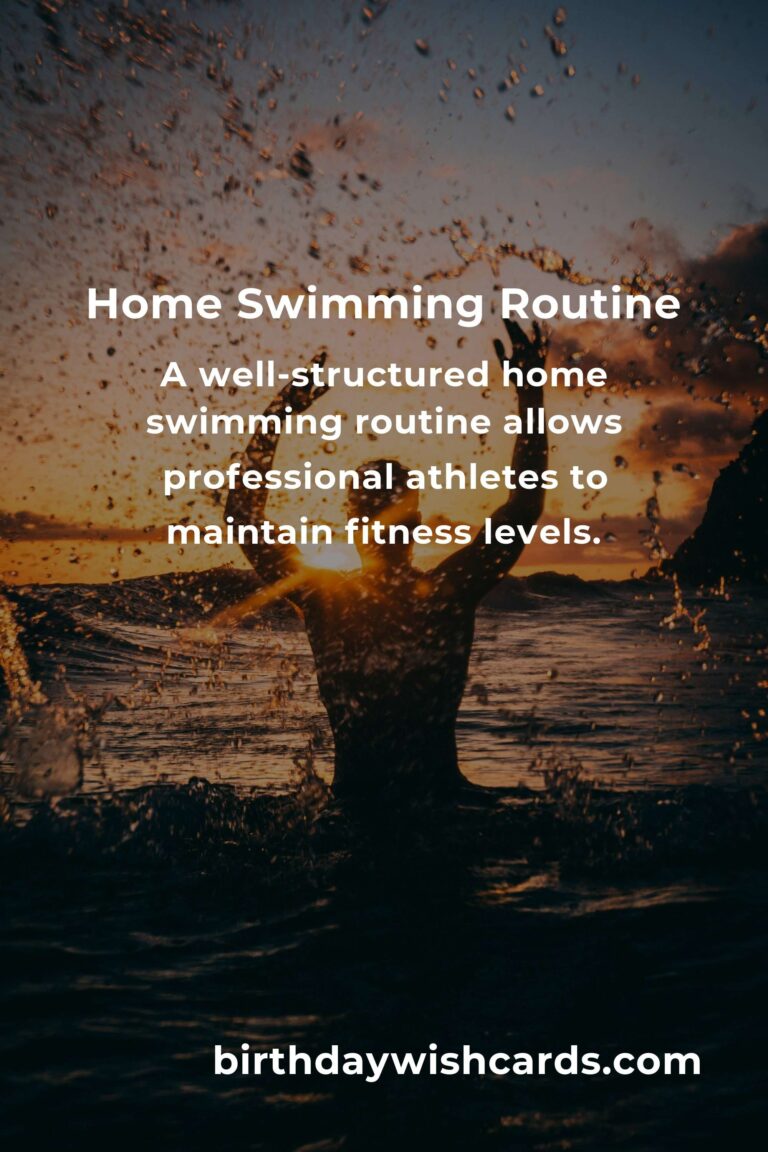 Effective Home Swimming Routine for Professional Athletes