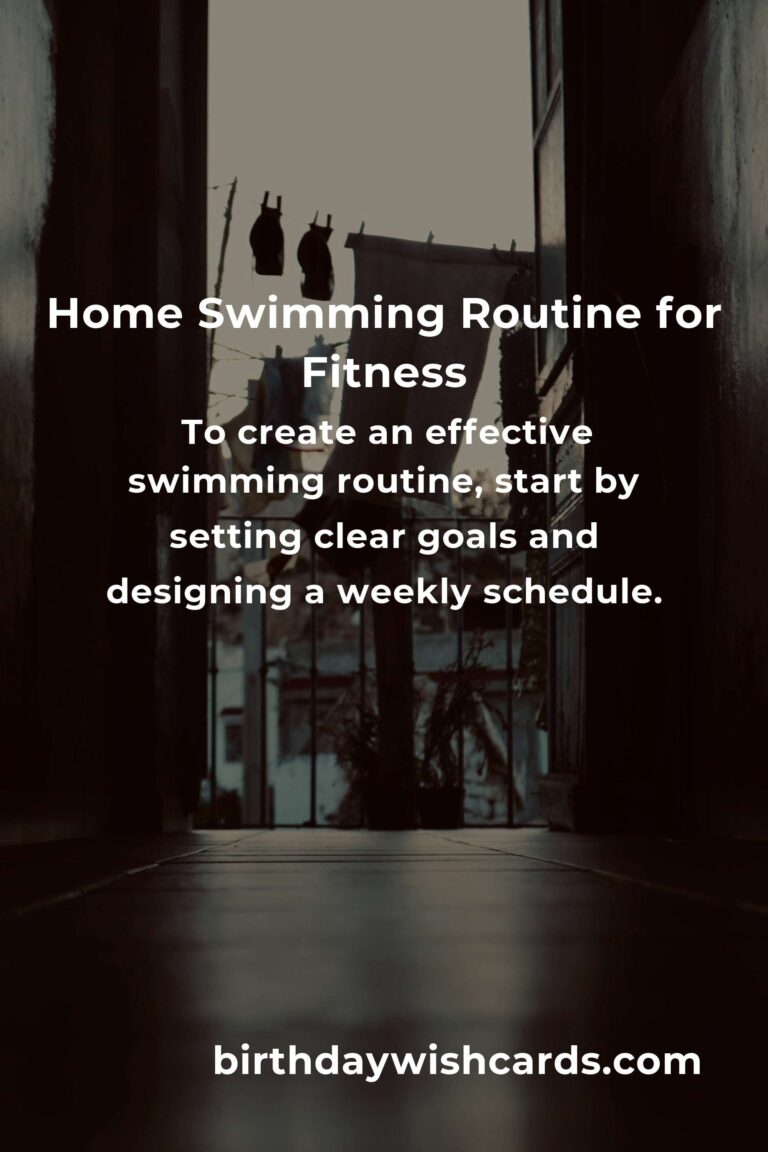 Effective Home Swimming Routine for Remote Workers