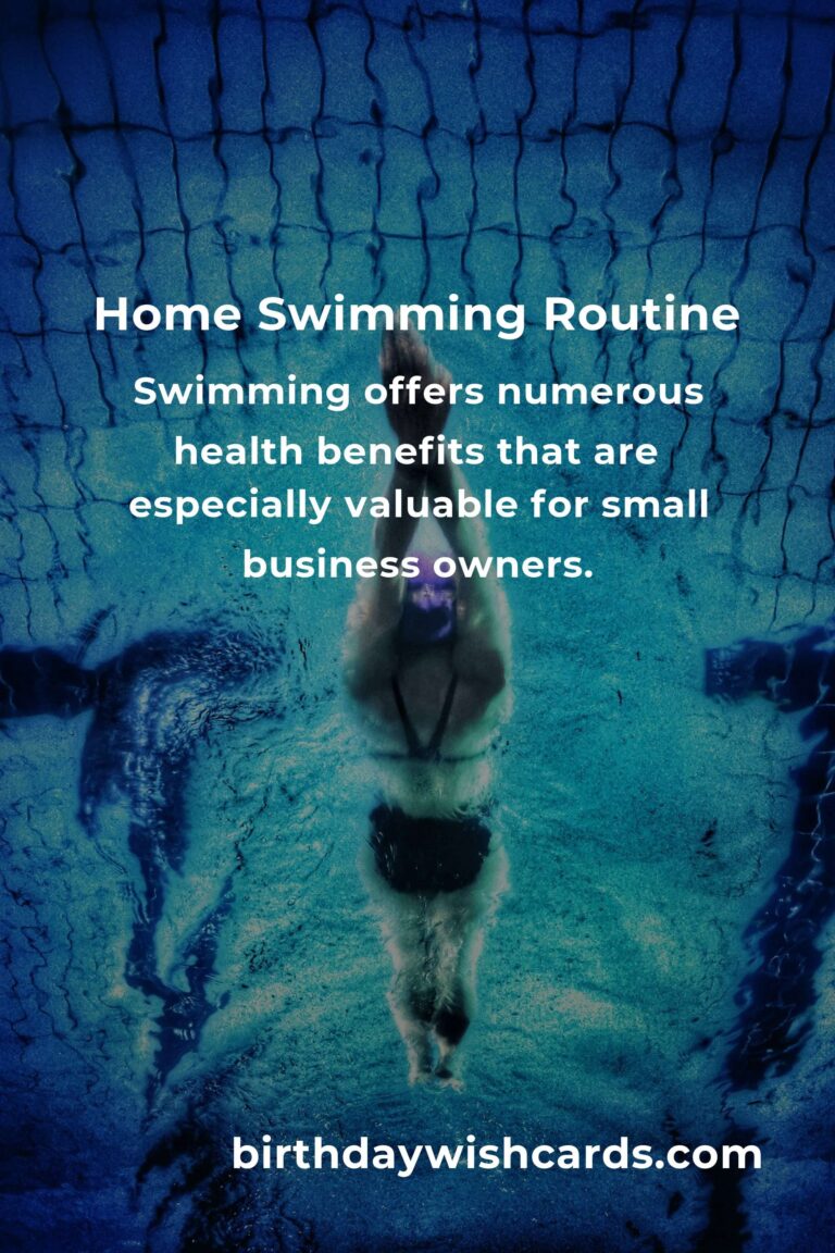 Effective Home Swimming Routine for Small Business Owners