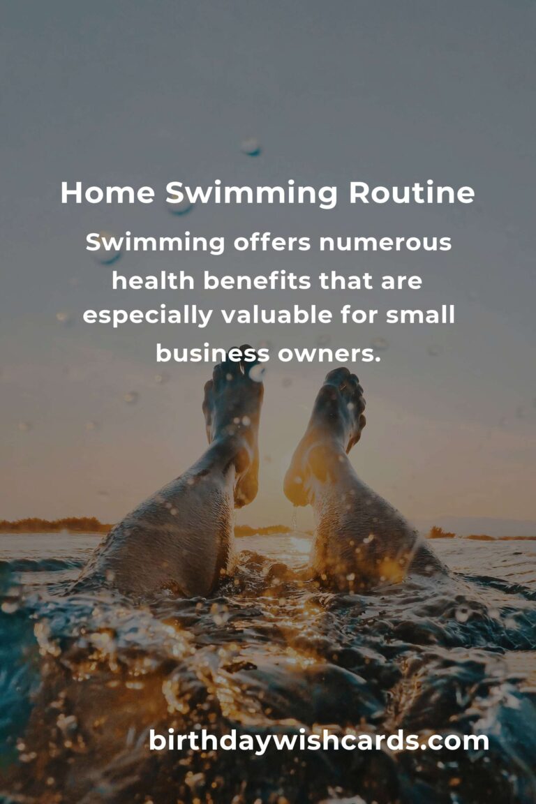 Effective Home Swimming Routine for Small Business Owners