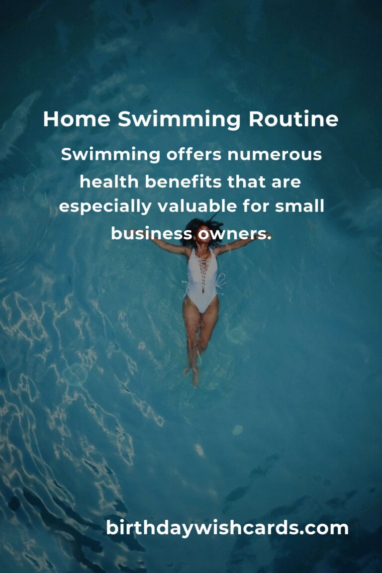 Effective Home Swimming Routine for Small Business Owners