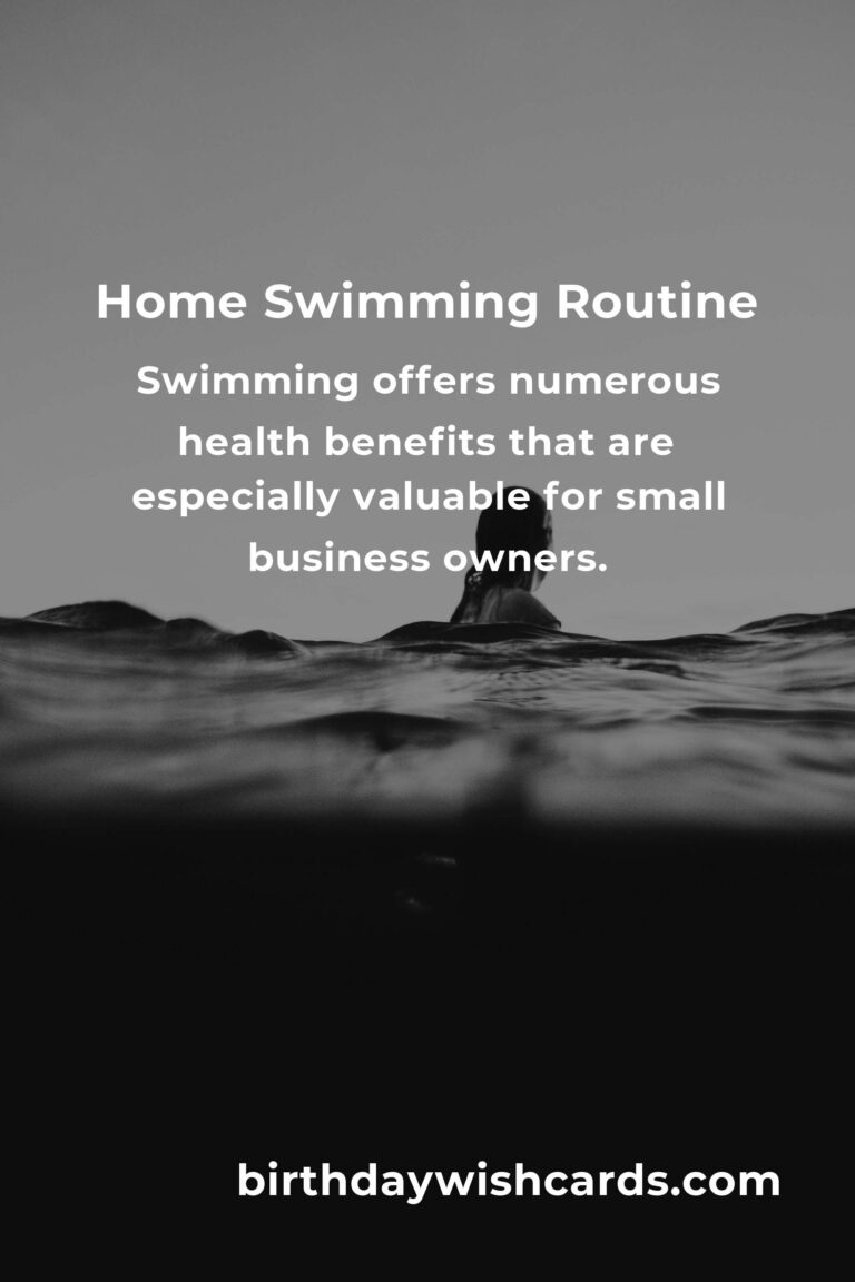Effective Home Swimming Routine for Small Business Owners
