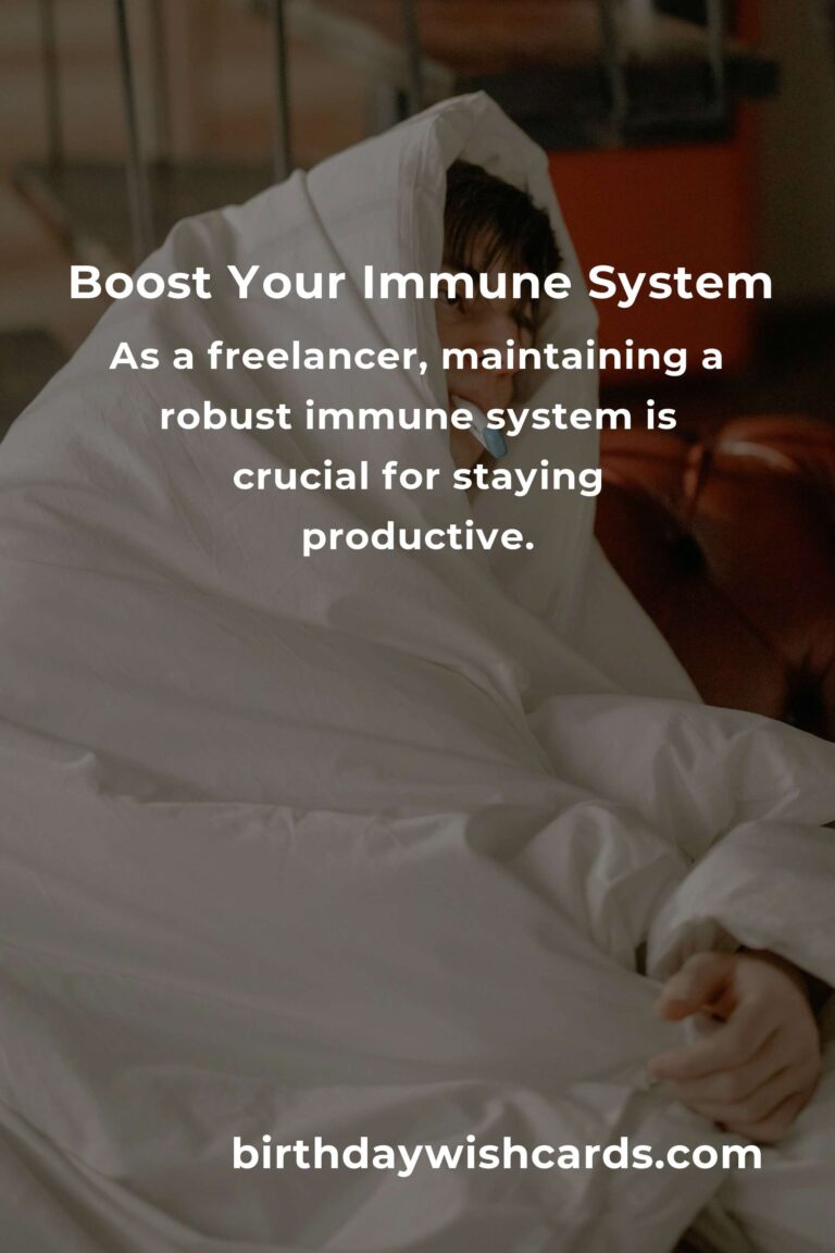 Effective Ways to Boost Your Immune System as a Freelancer