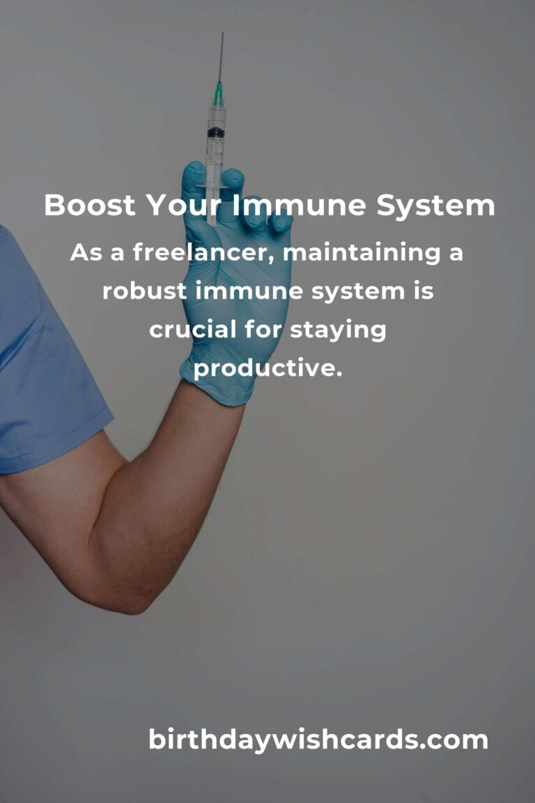 Effective Ways to Boost Your Immune System as a Freelancer
