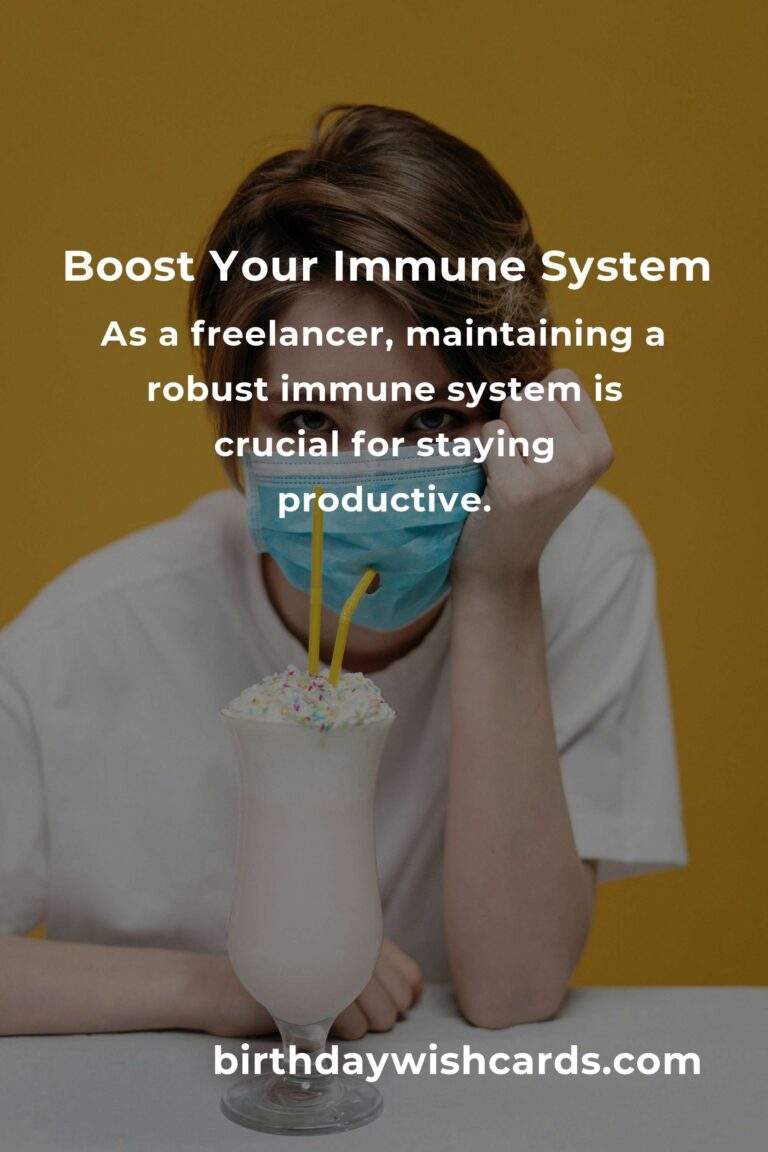 Effective Ways to Boost Your Immune System as a Freelancer