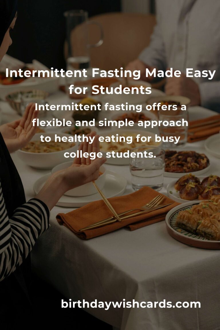 Effortless Intermittent Fasting for Busy College Students: A Practical Guide to Better Health and Focus