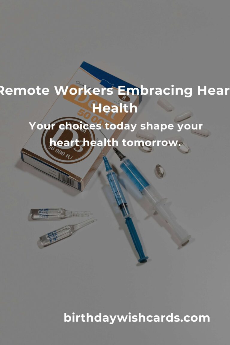 Embrace Heart Health: A Remote Worker’s Guide to Improving Cholesterol
