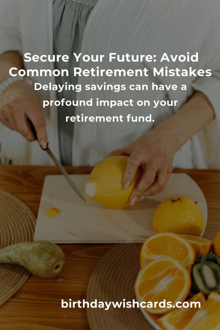 Embrace Your Future: Avoid These Retirement Planning Mistakes in Your 40s