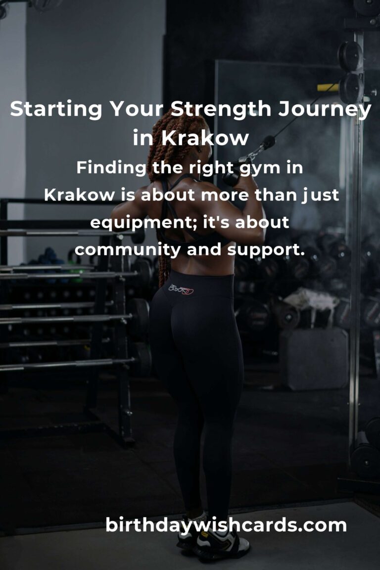 Embrace Your Journey: A Beginner’s Guide to Strength Training in Krakow