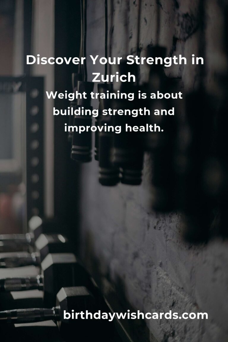 Embrace Your Strength: A Beginner's Guide to Weight Training in Zurich