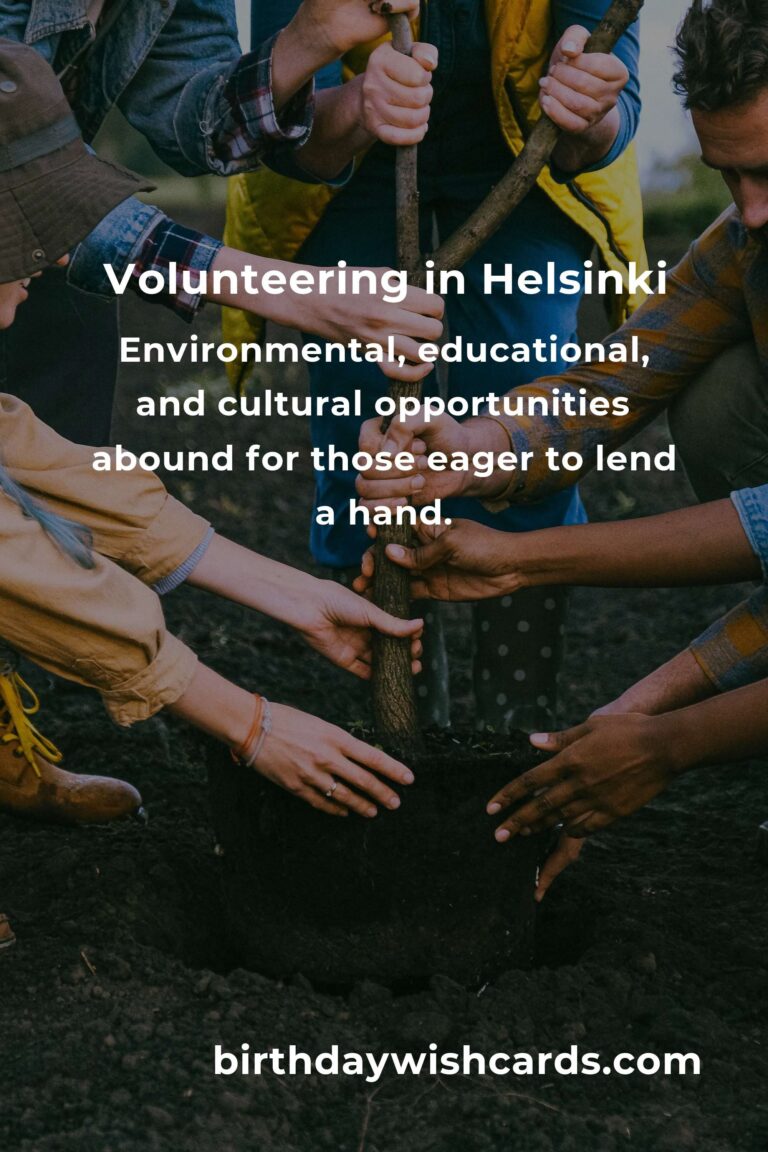Embrace the Heart of Helsinki: Volunteer Opportunities for Digital Nomads