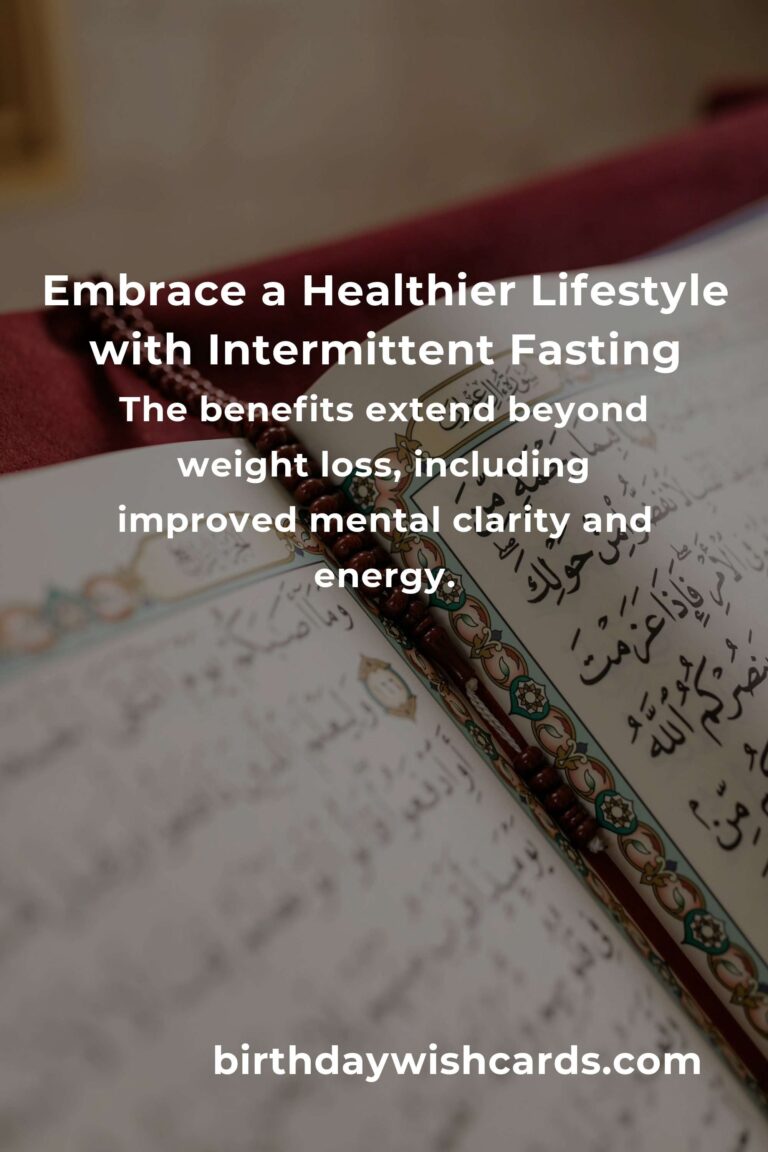 Embracing Intermittent Fasting: A Journey to Health and Fitness