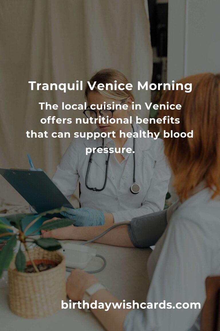 Embracing Tranquility: Daily Habits for Healthy Blood Pressure in the Heart of Venice