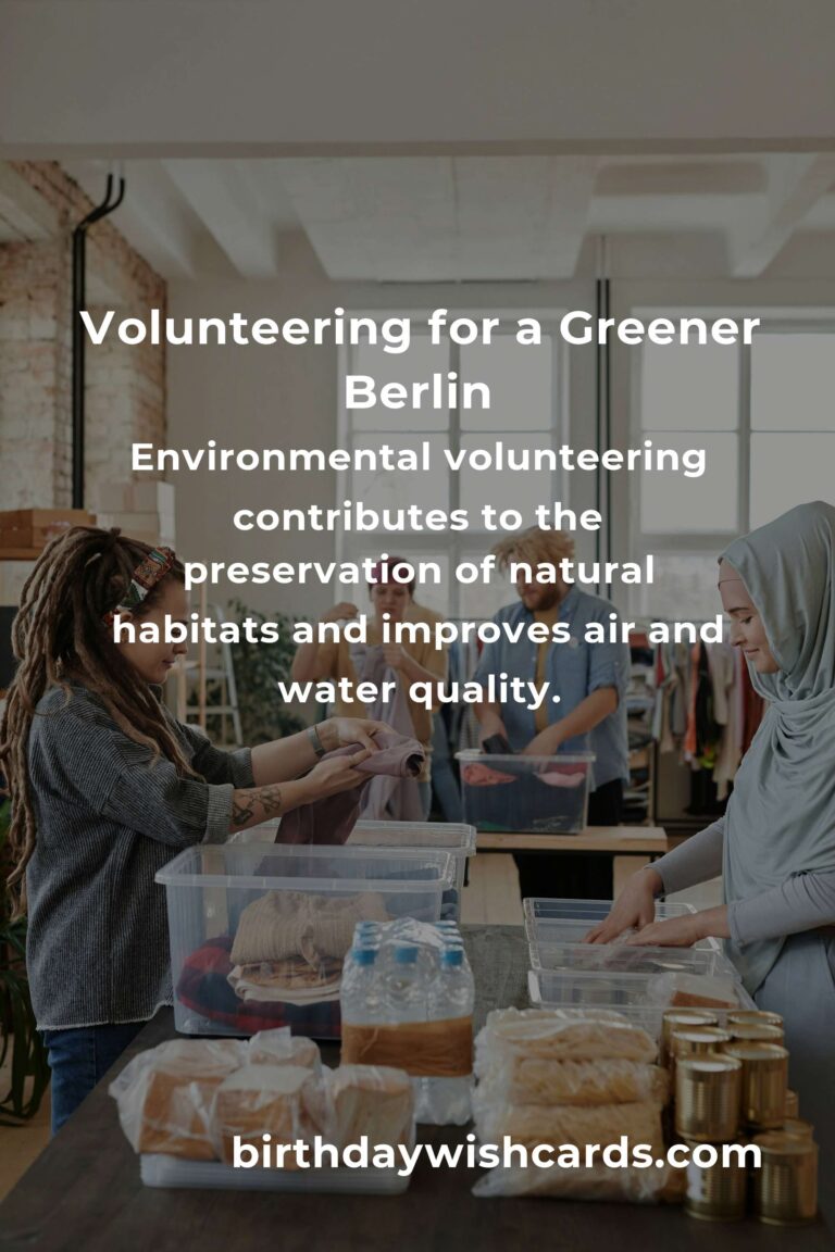 Environmental Volunteering Opportunities in Berlin for 2025