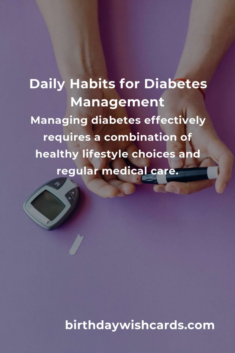 Essential Daily Habits for Effective Diabetes Management in Athens