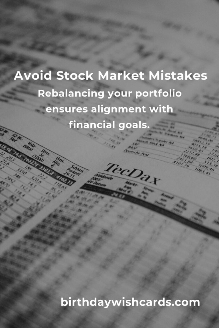 Essential Stock Market Mistakes to Avoid in Your 60s