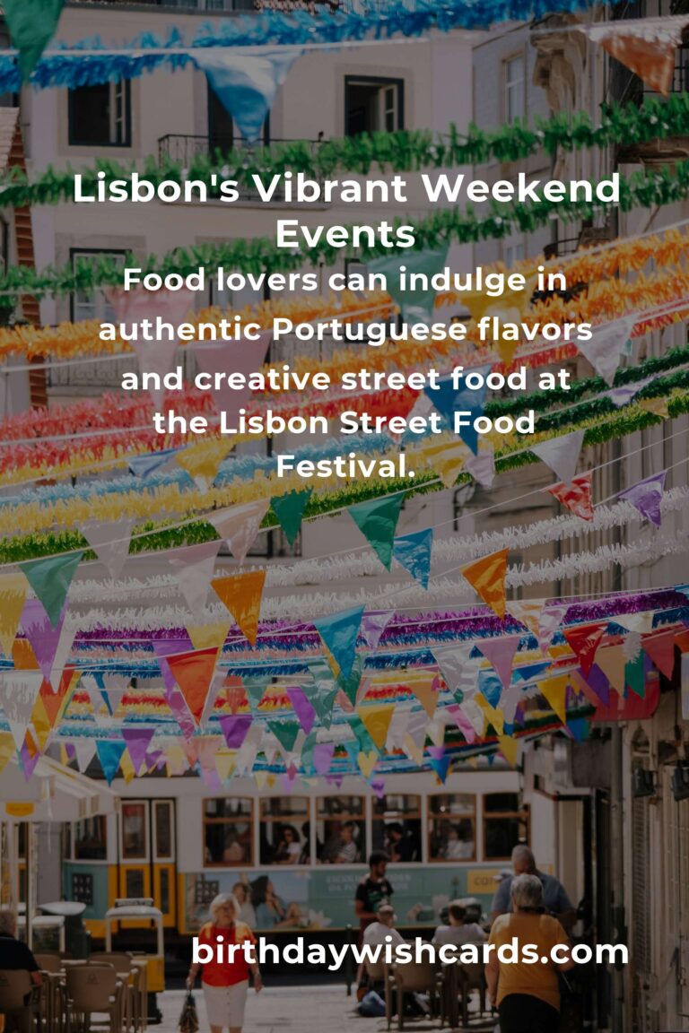 Experience the Heartbeat of Lisbon: Top Local Events This Weekend