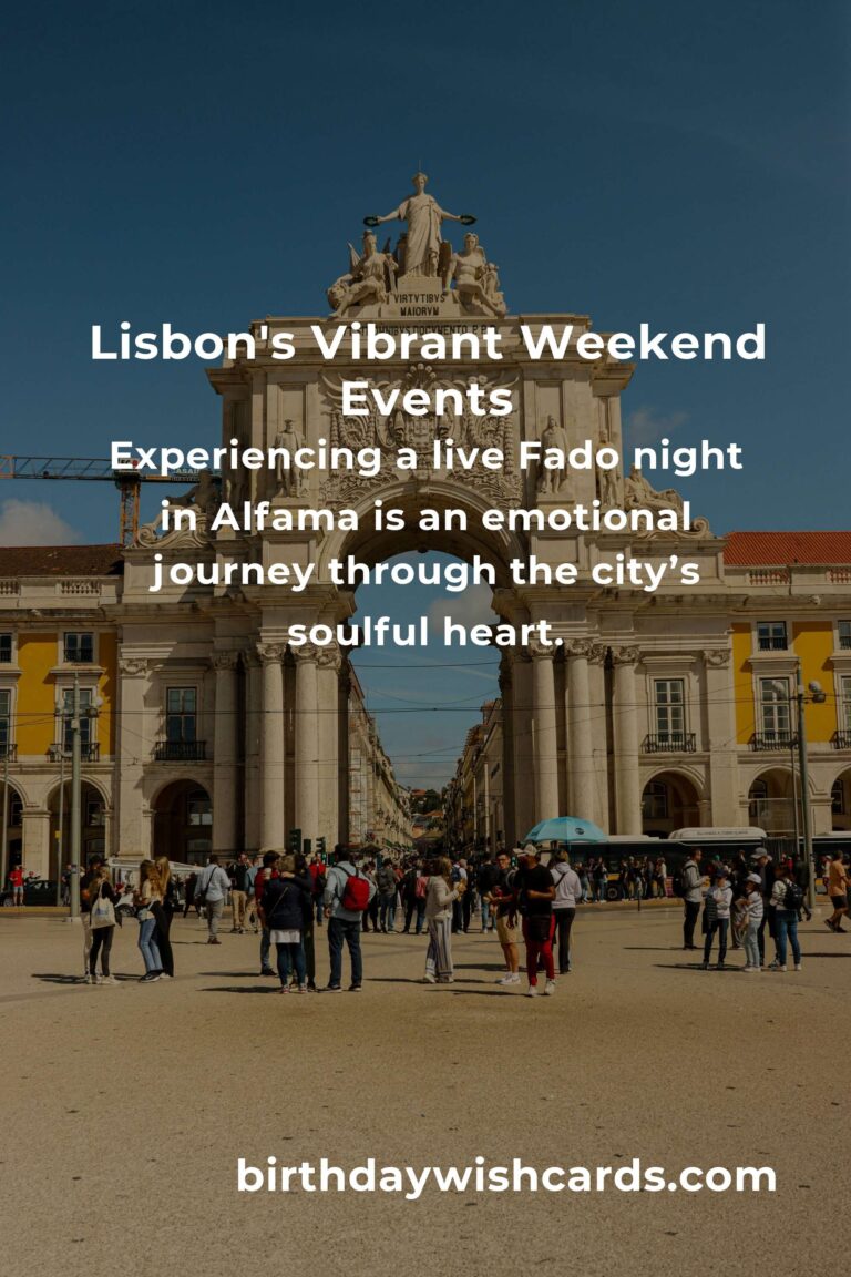 Experience the Heartbeat of Lisbon: Top Local Events This Weekend