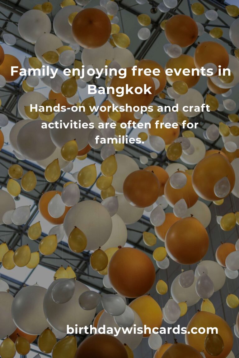 Explore Free Events in Bangkok for Families This Month