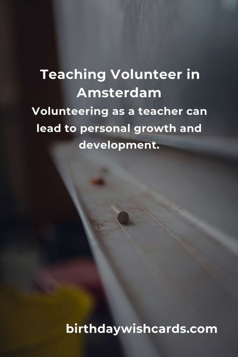 Explore Teaching Volunteer Opportunities in Amsterdam: A Rewarding Experience