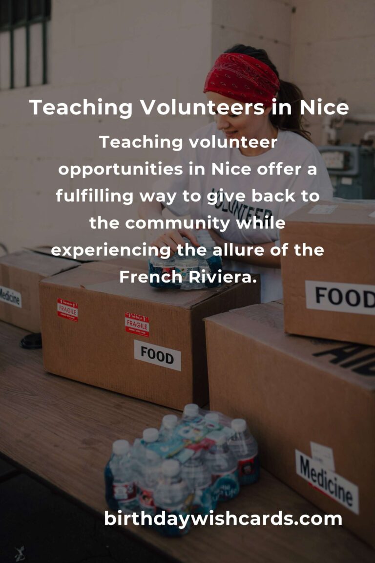 Explore Teaching Volunteer Opportunities in Nice for a Rewarding Experience