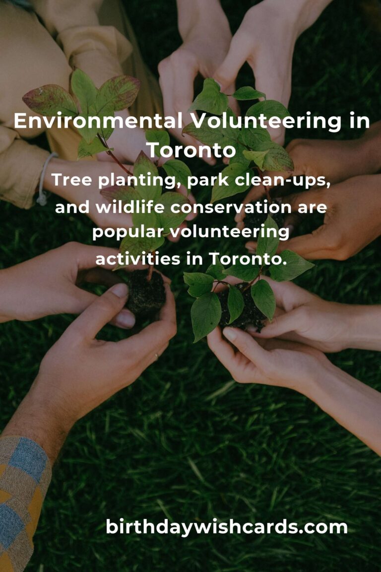 Exploring Environmental Volunteering Opportunities in Toronto