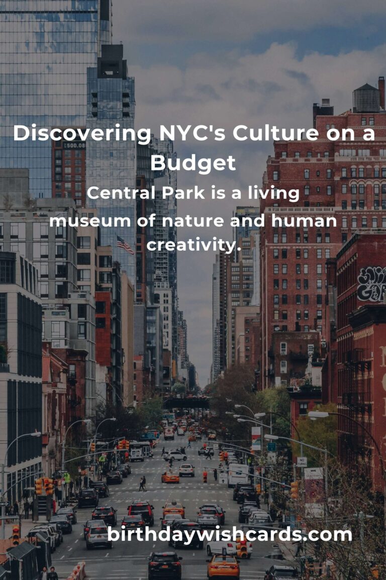 Exploring New York’s Cultural Gems on a Shoestring Budget