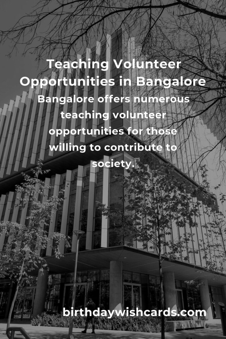 Exploring Teaching Volunteer Opportunities in Bangalore