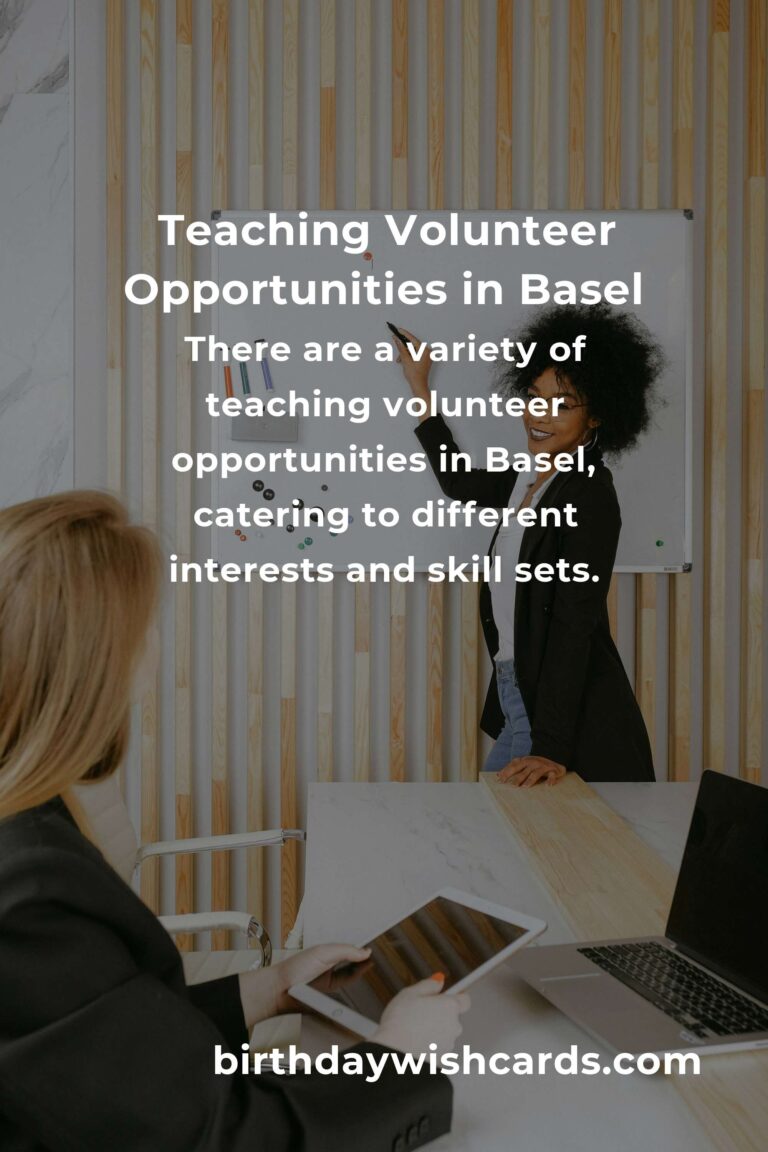 Exploring Teaching Volunteer Opportunities in Basel