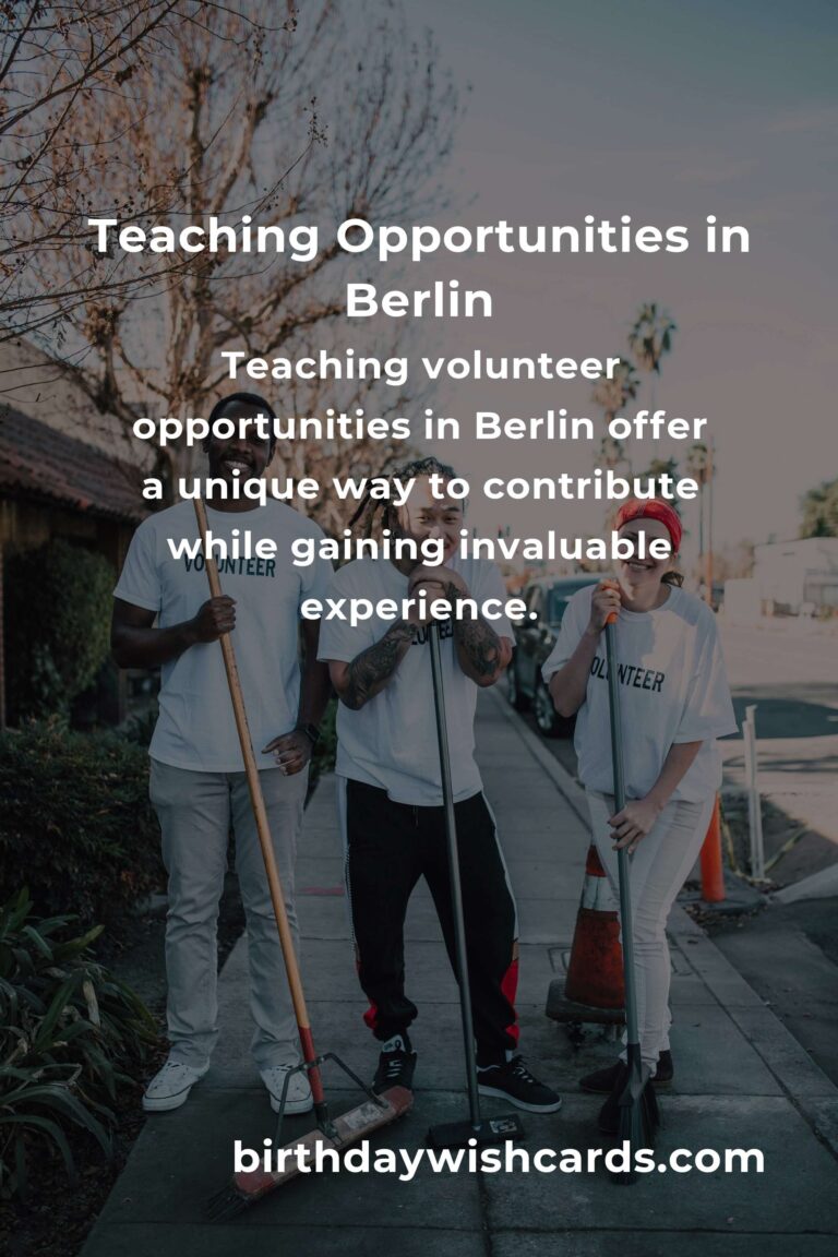 Exploring Teaching Volunteer Opportunities in Berlin