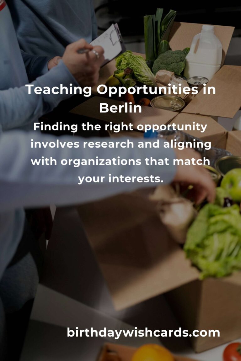 Exploring Teaching Volunteer Opportunities in Berlin