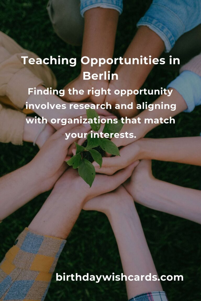 Exploring Teaching Volunteer Opportunities in Berlin