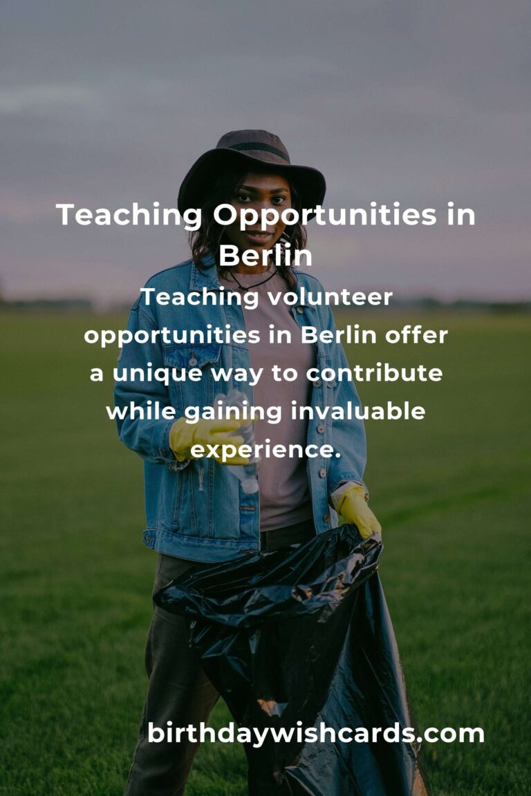 Exploring Teaching Volunteer Opportunities in Berlin