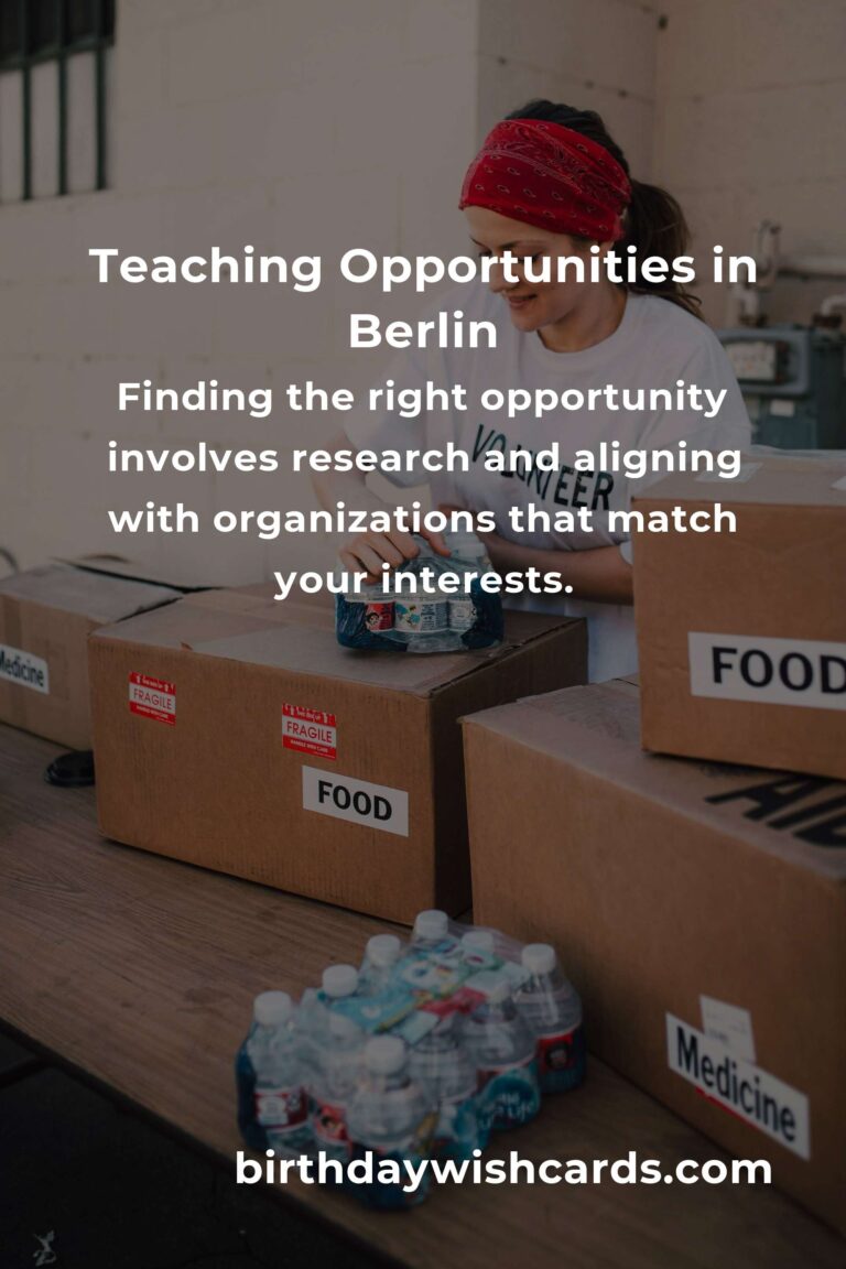 Exploring Teaching Volunteer Opportunities in Berlin