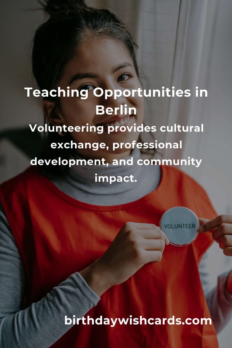 Exploring Teaching Volunteer Opportunities in Berlin