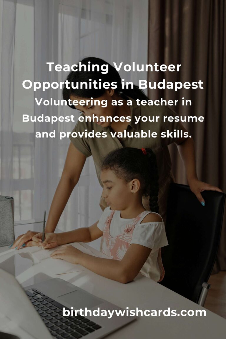 Exploring Teaching Volunteer Opportunities in Budapest